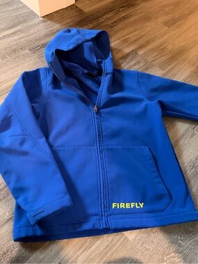 Kids' Blue Hooded Zip-Up Jacket Firefly
